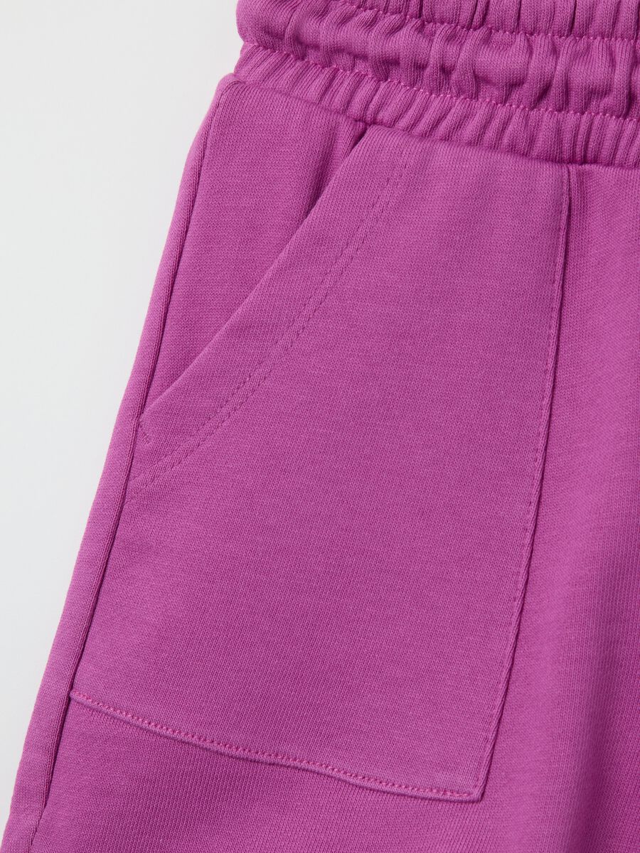 Bermuda shorts in French terry with drawstring_3