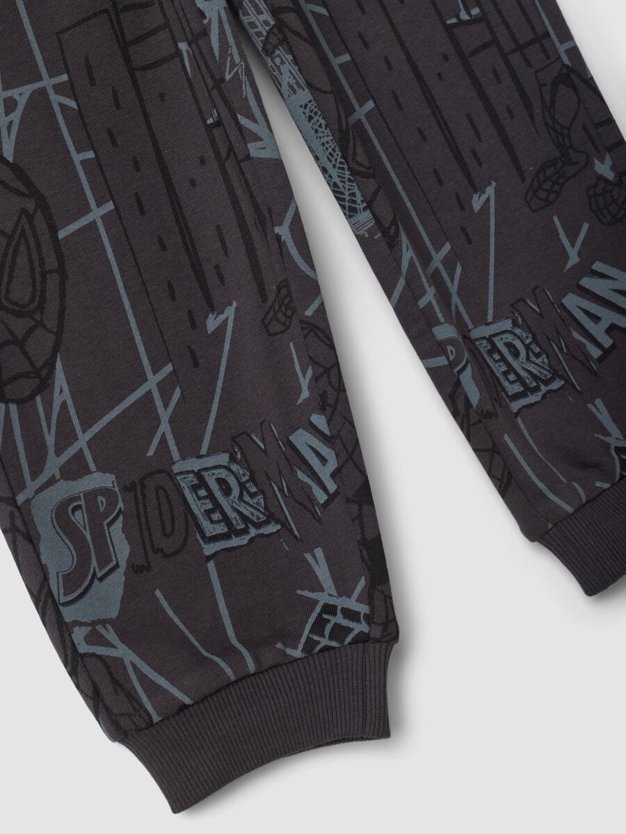 Pantaloni jogger neri in misto cotone con stampa MARVEL Spider-Man_3