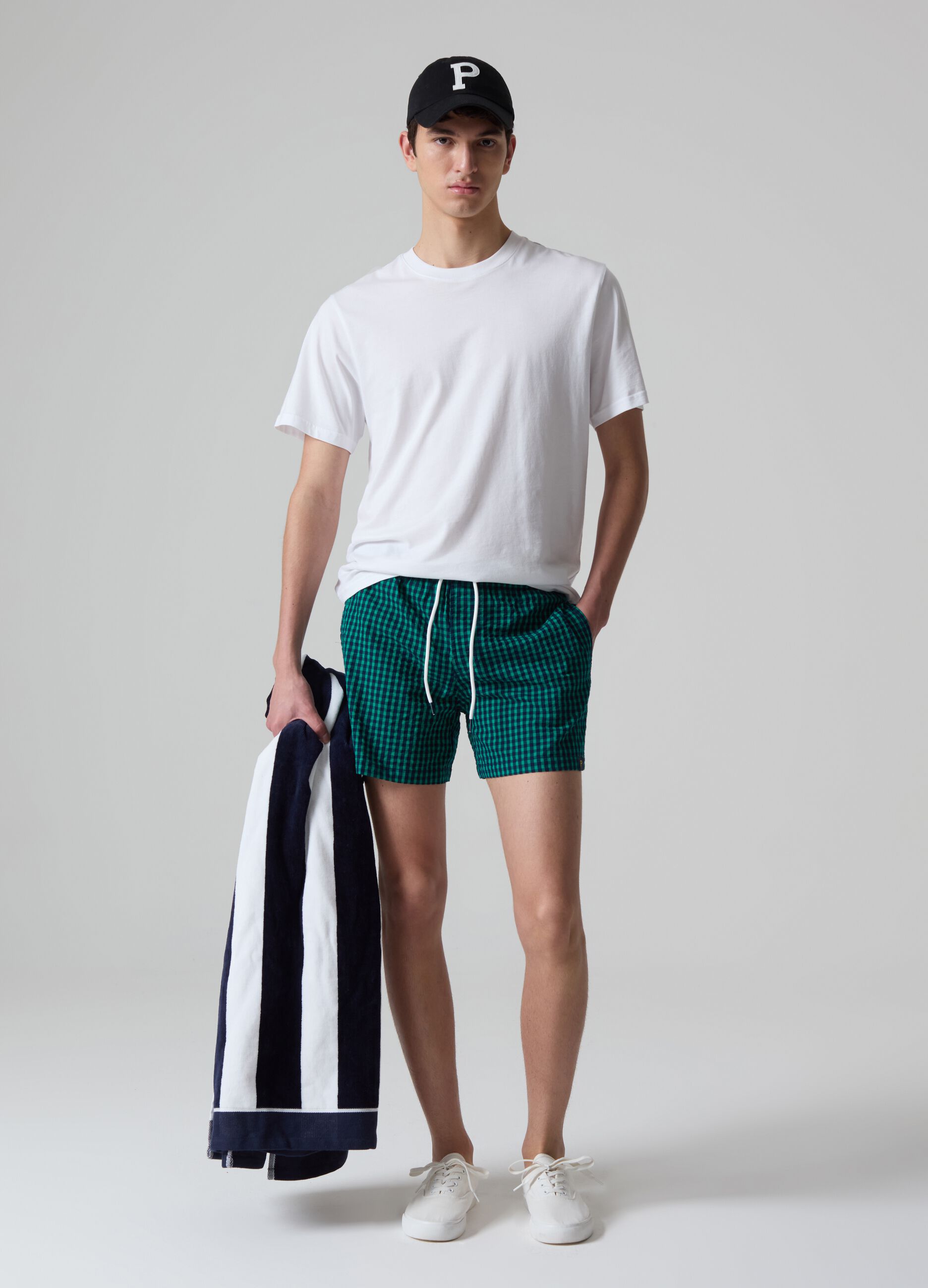 Ovs Costume bermuda in seersucker vichy
