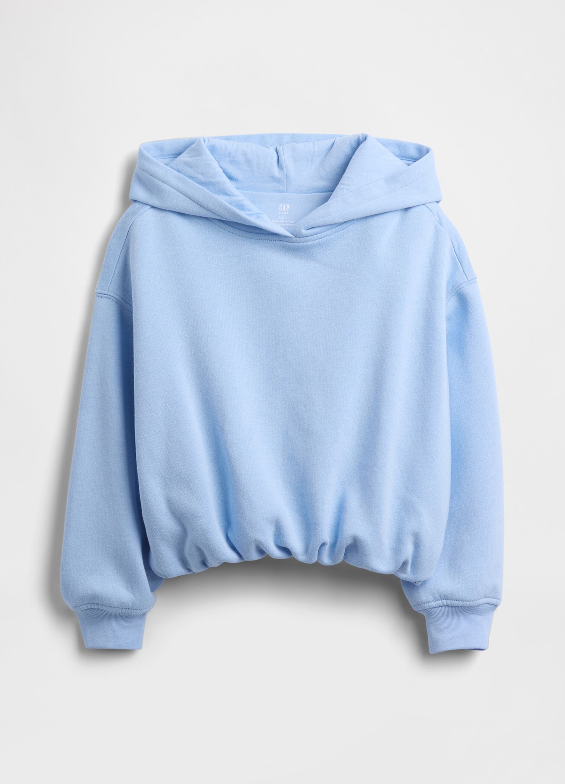 Felpa azzurra con cappuccio per bambina