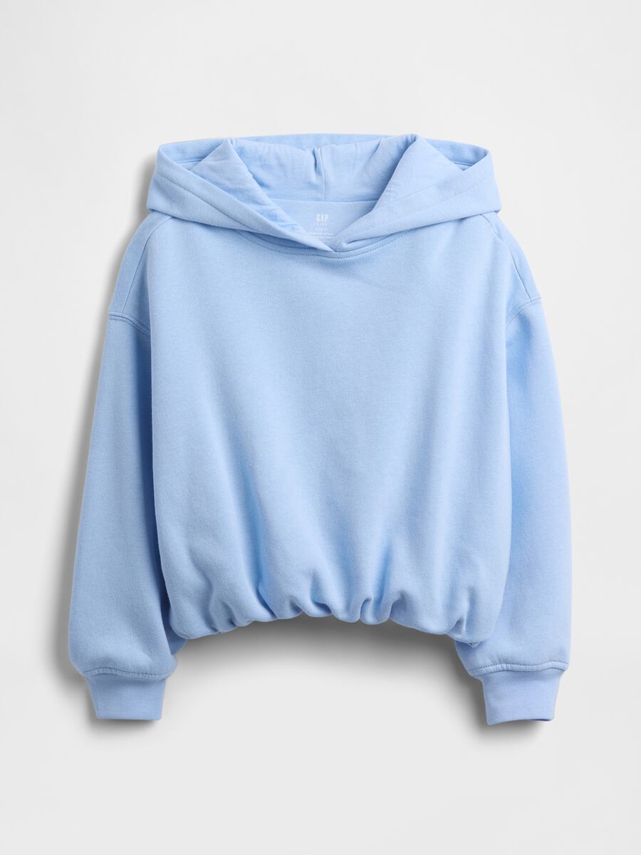 Felpa azzurra con cappuccio per bambina_3