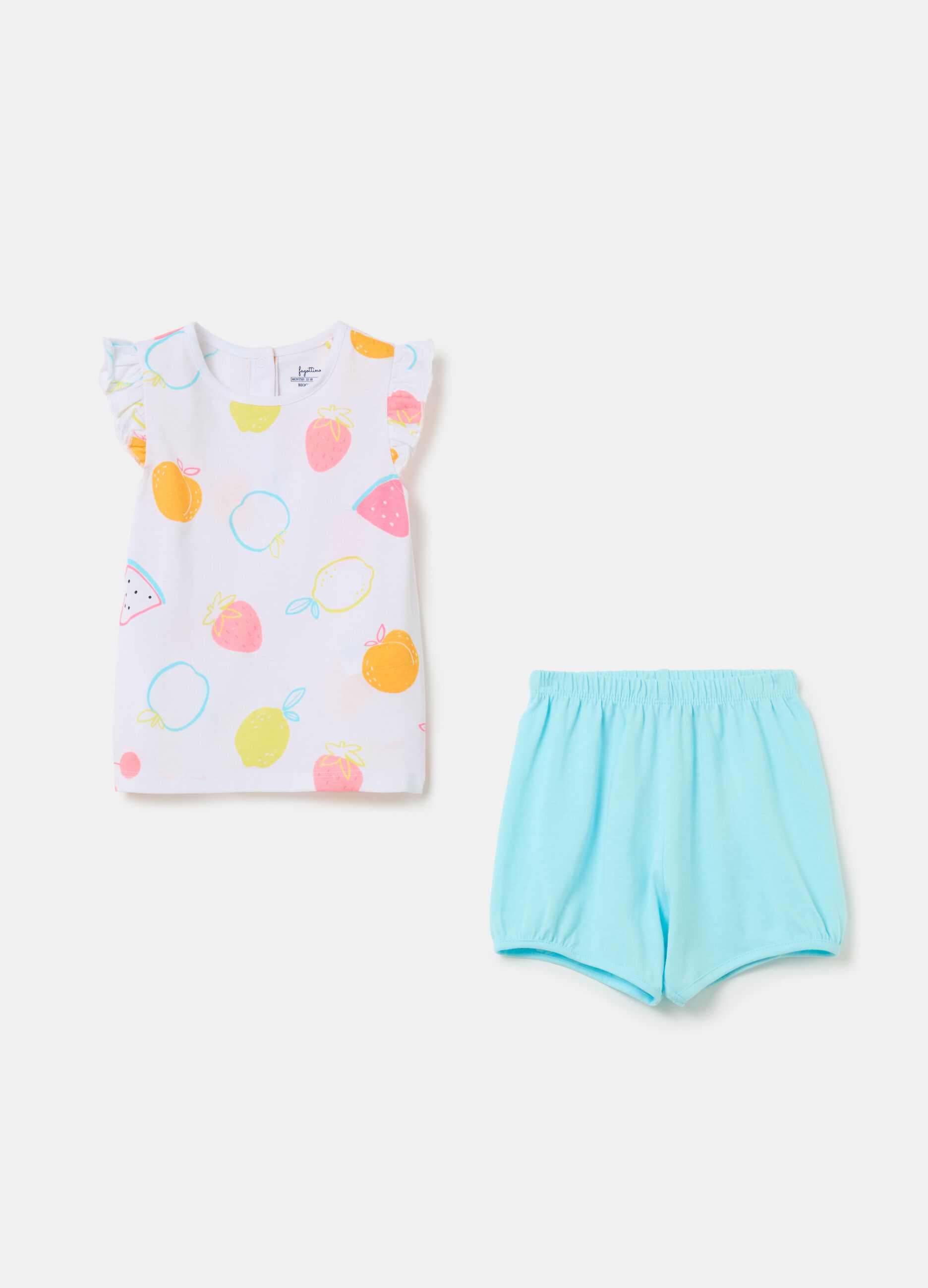 Organic cotton pyjamas with print