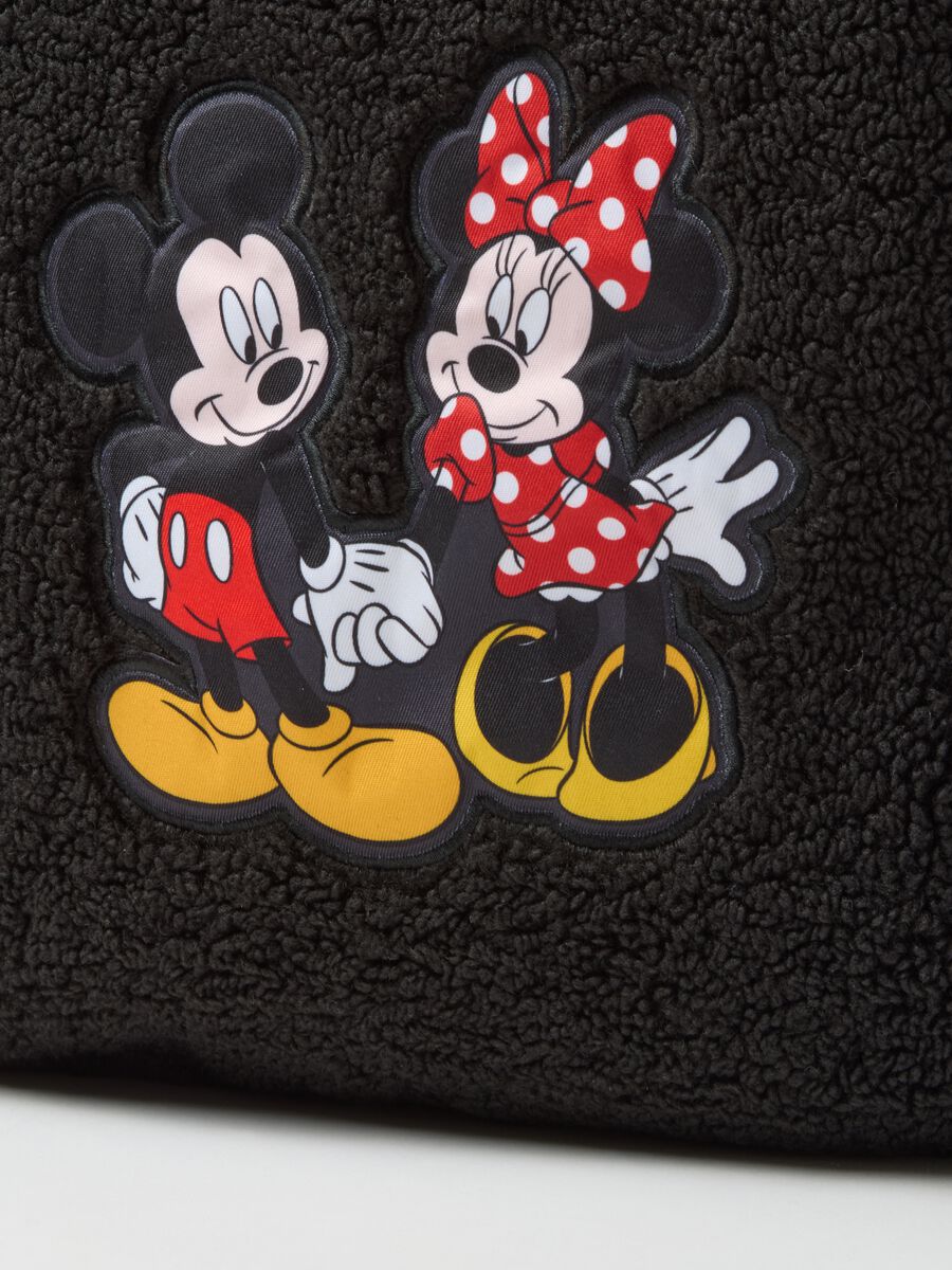 Black Shoulder Bag with Disney Embroidery_1