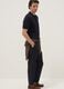 Blue cotton chino trousers with carrot fit_0