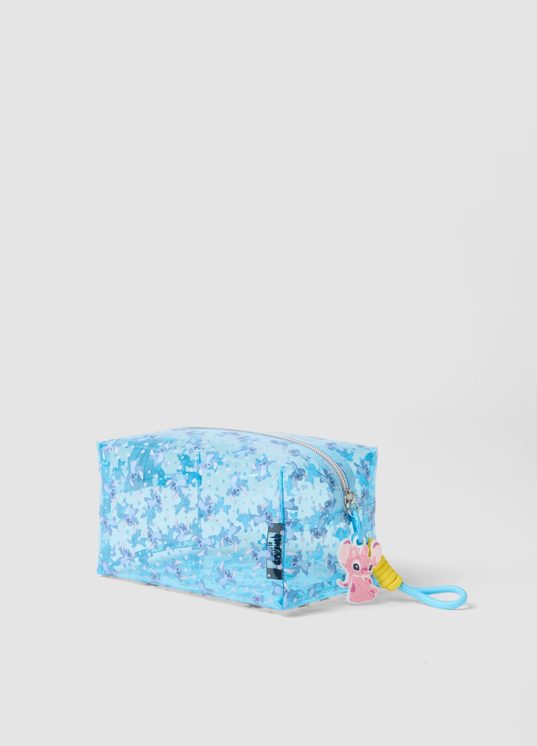 Blue beauty case with Stitch prints
