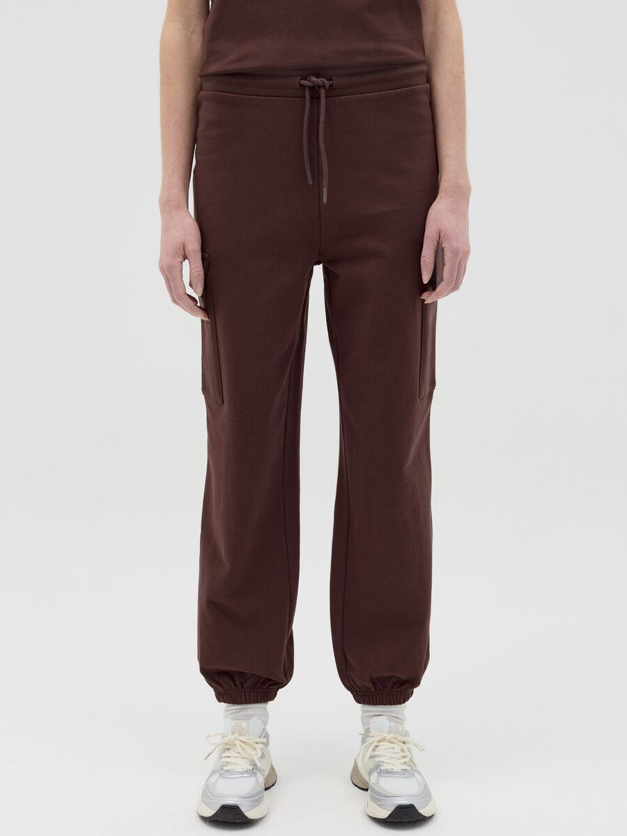 Cargo joggers in fleece_1
