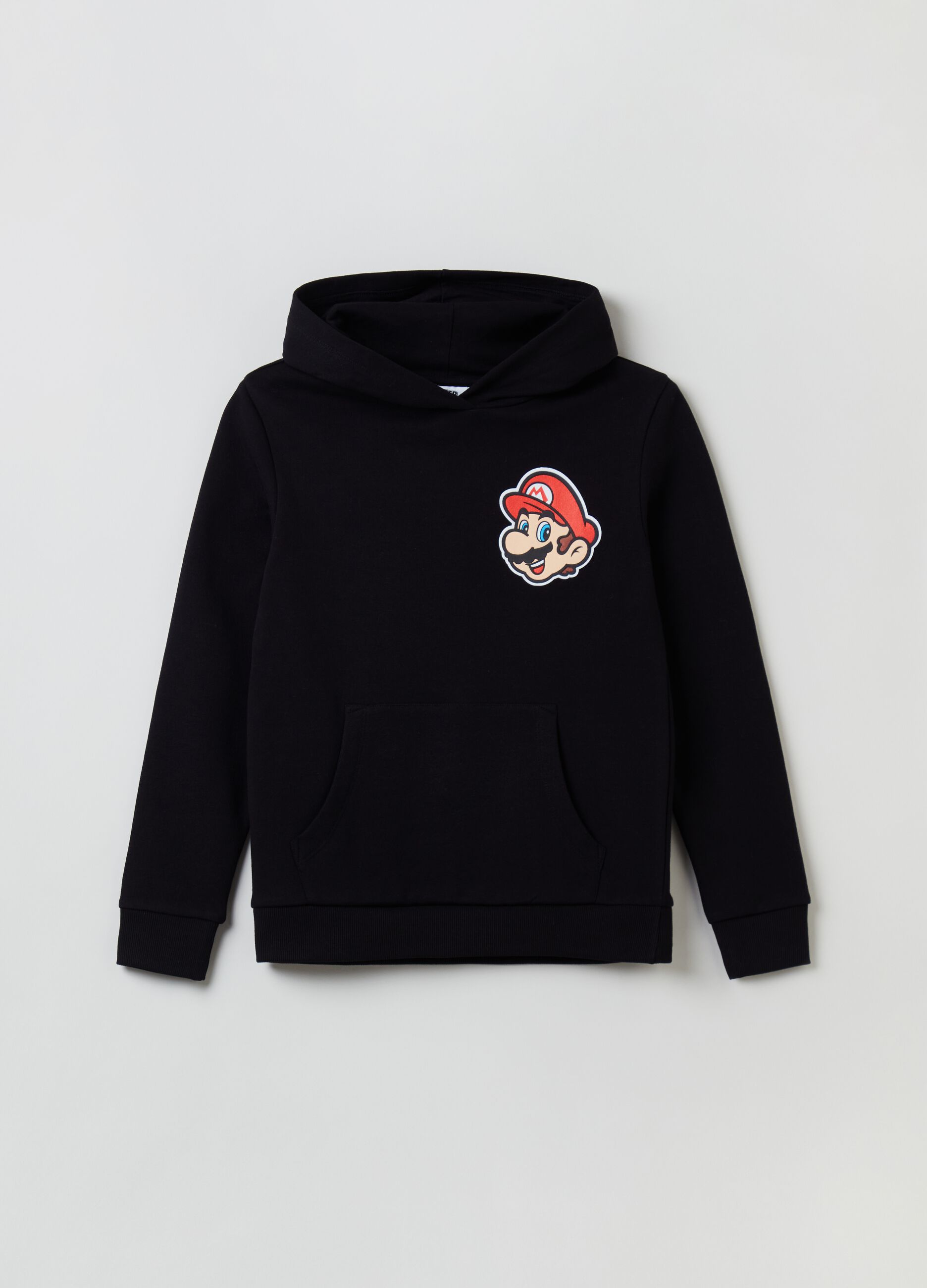 Felpa con cappuccio stampa Super Mario Nero OVS KIDS da Ragazzo OVS