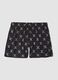 Black Swim Shorts with One Piece Prints_4