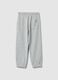 Pantaloni in puro cotone grigi regular fit per bambini_1