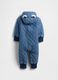 Padded denim romper for babies_1