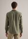 Regular fit pure linen green shirt with pockets_2