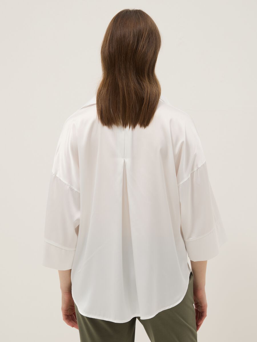 Camicetta satinata bianca regular fit_2