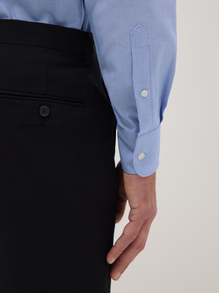 Light blue shirt with French collar in pure cotton regular fit_3