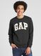 Round-neck sweatshirt with logo patch and embroidery_1