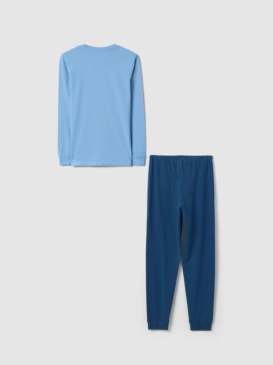Pigiama in puro cotone multicolor da ragazzo regular fit con stampa_1