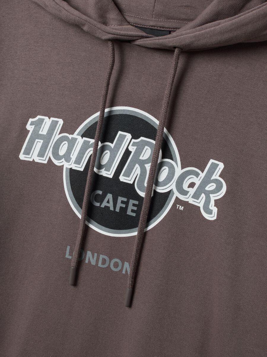 Grey pure cotton hoodie with Hard Rock Cafe print_1