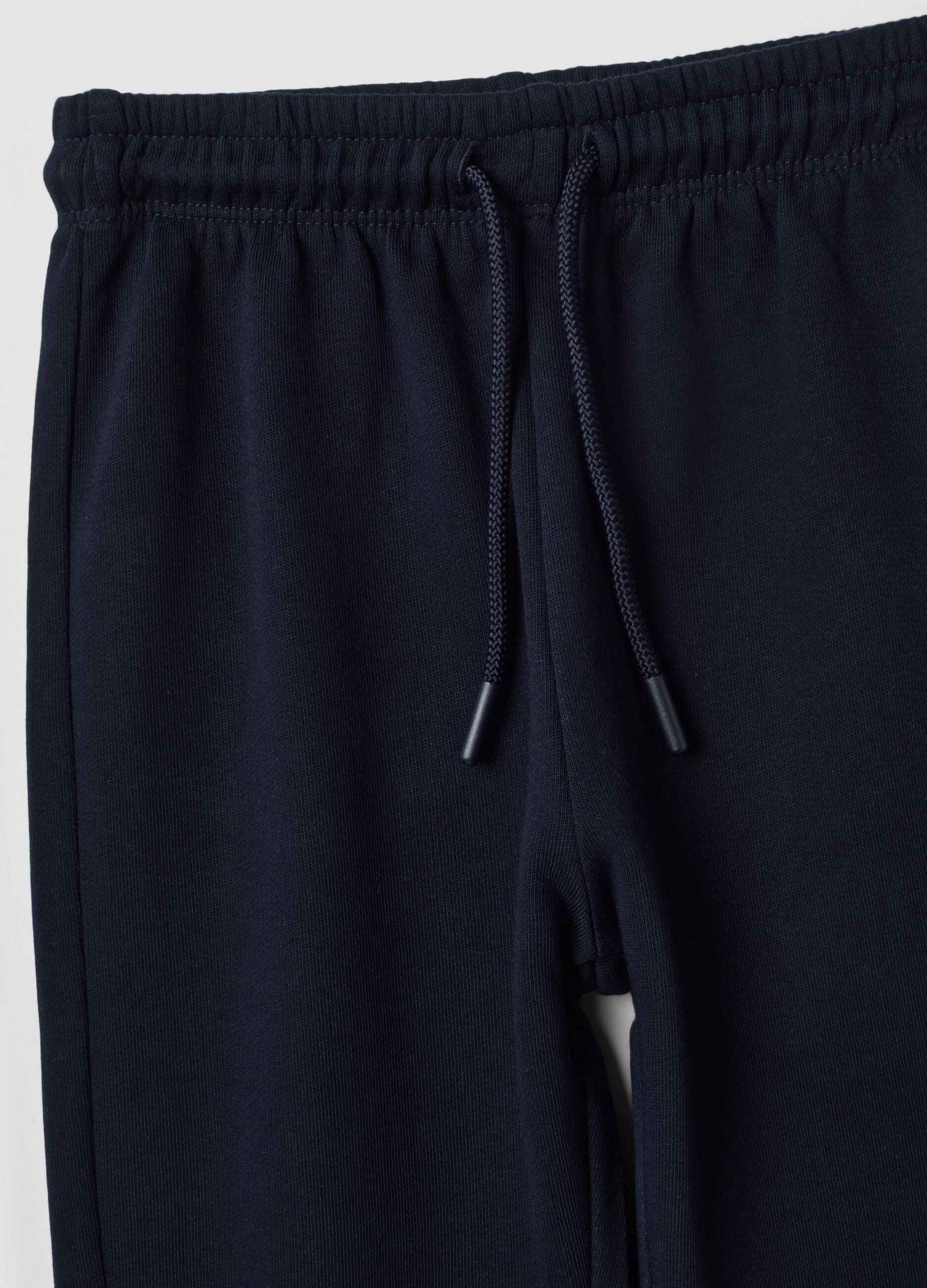 Pantaloni jogger blu in puro cotone organico