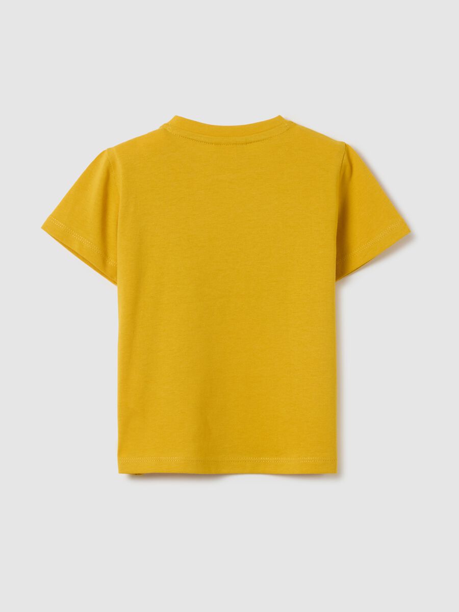 Yellow children's pure cotton T-shirt regular fit_1