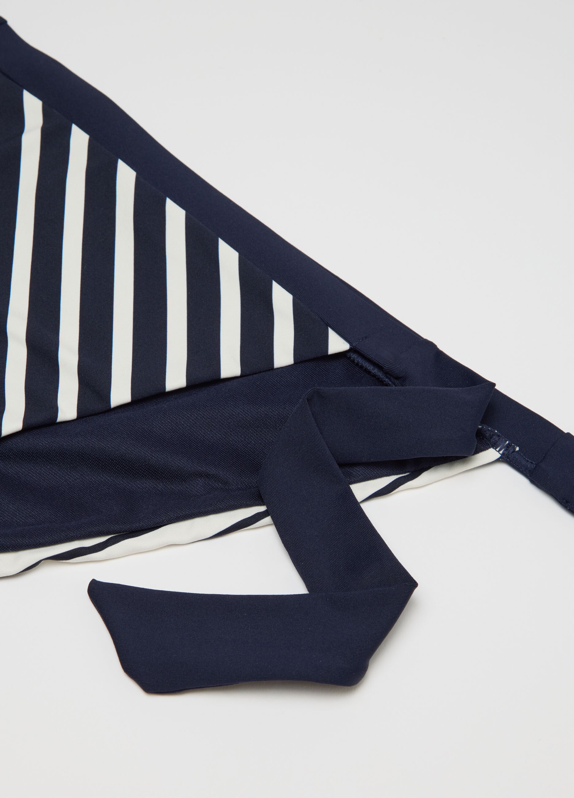 Women’s briefs in multicoloured stretch fabric with white stripes