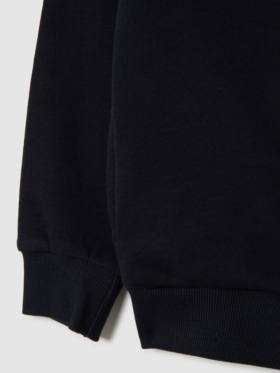 Children's black pure cotton sweatshirt regular fit with Super Mario print_3