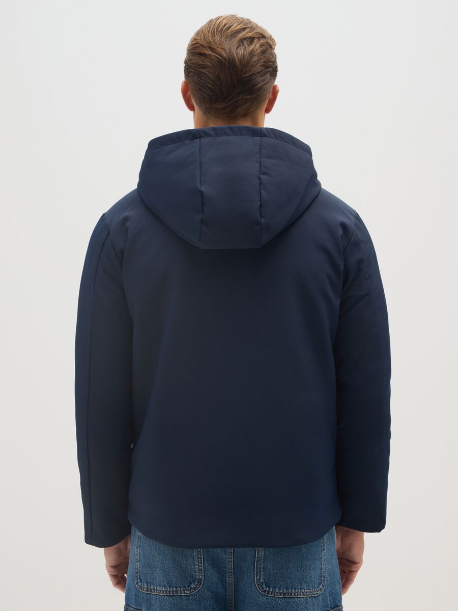 Blue Stretch Fabric Jacket Regular Fit_2