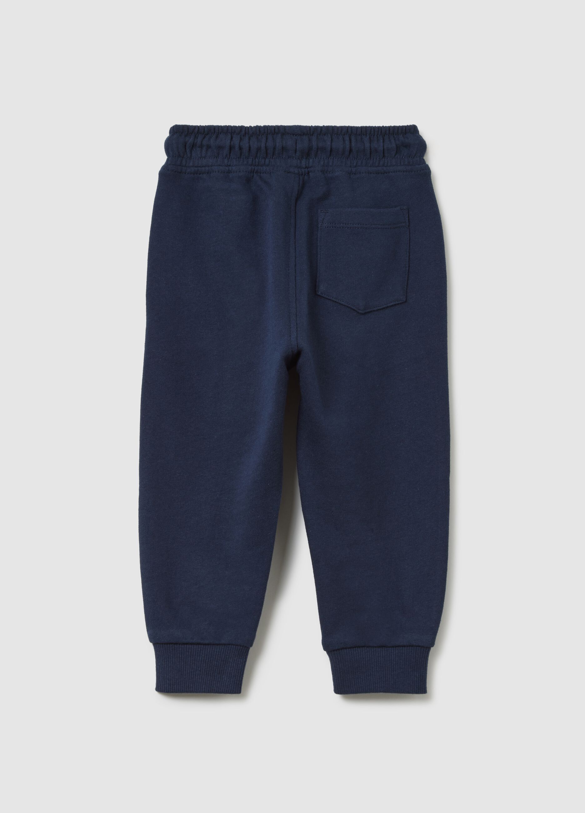 Children's navy cotton trousers, regular fit