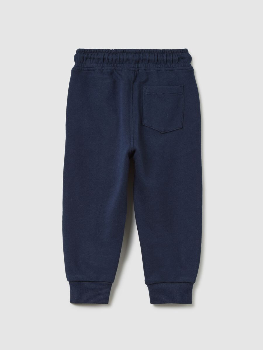 Children's navy cotton trousers, regular fit_1
