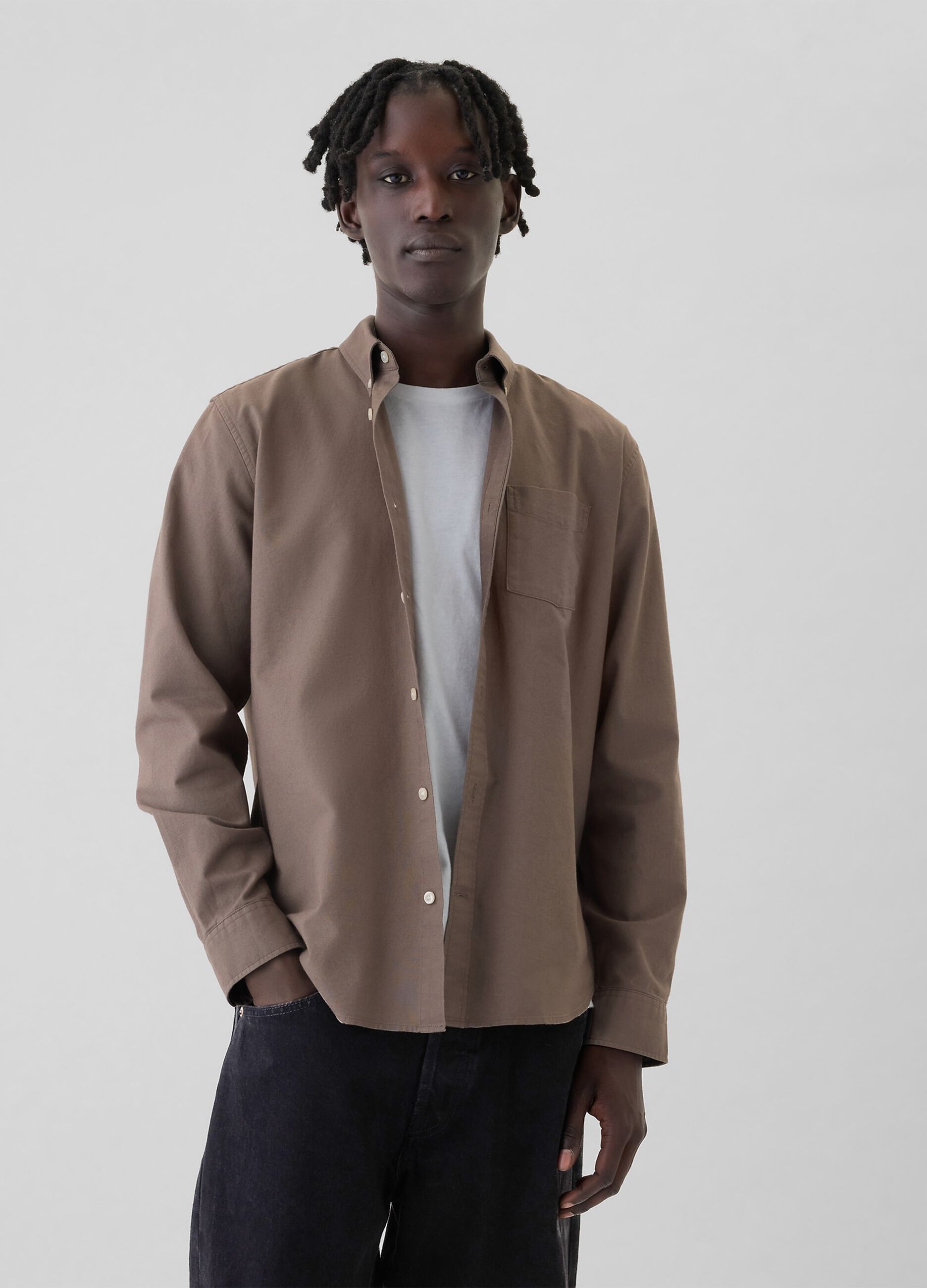 Regular-fit shirt in Oxford cotton