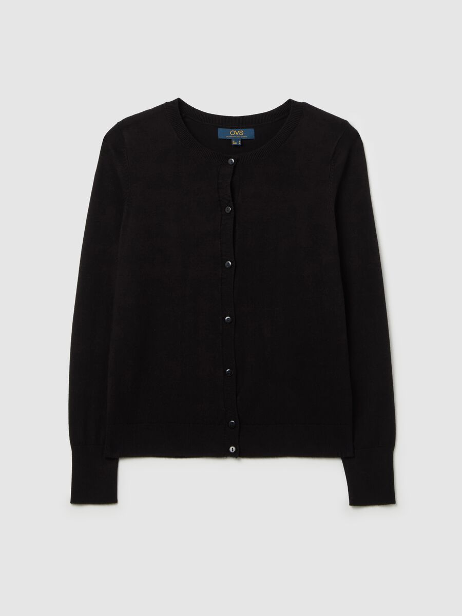 Cardigan with round neckline_4