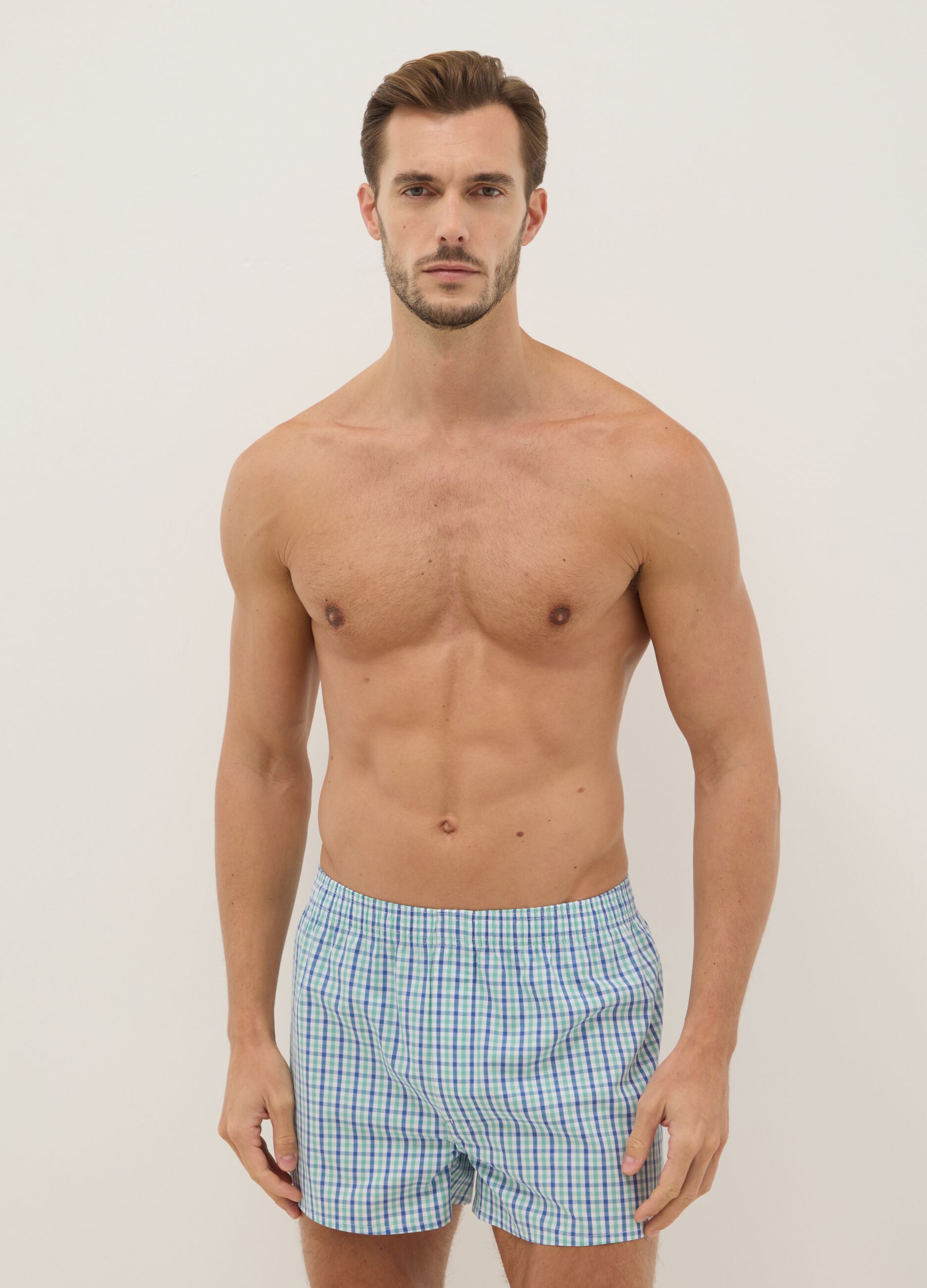Bipack of multicolour pure cotton regular fit boxers