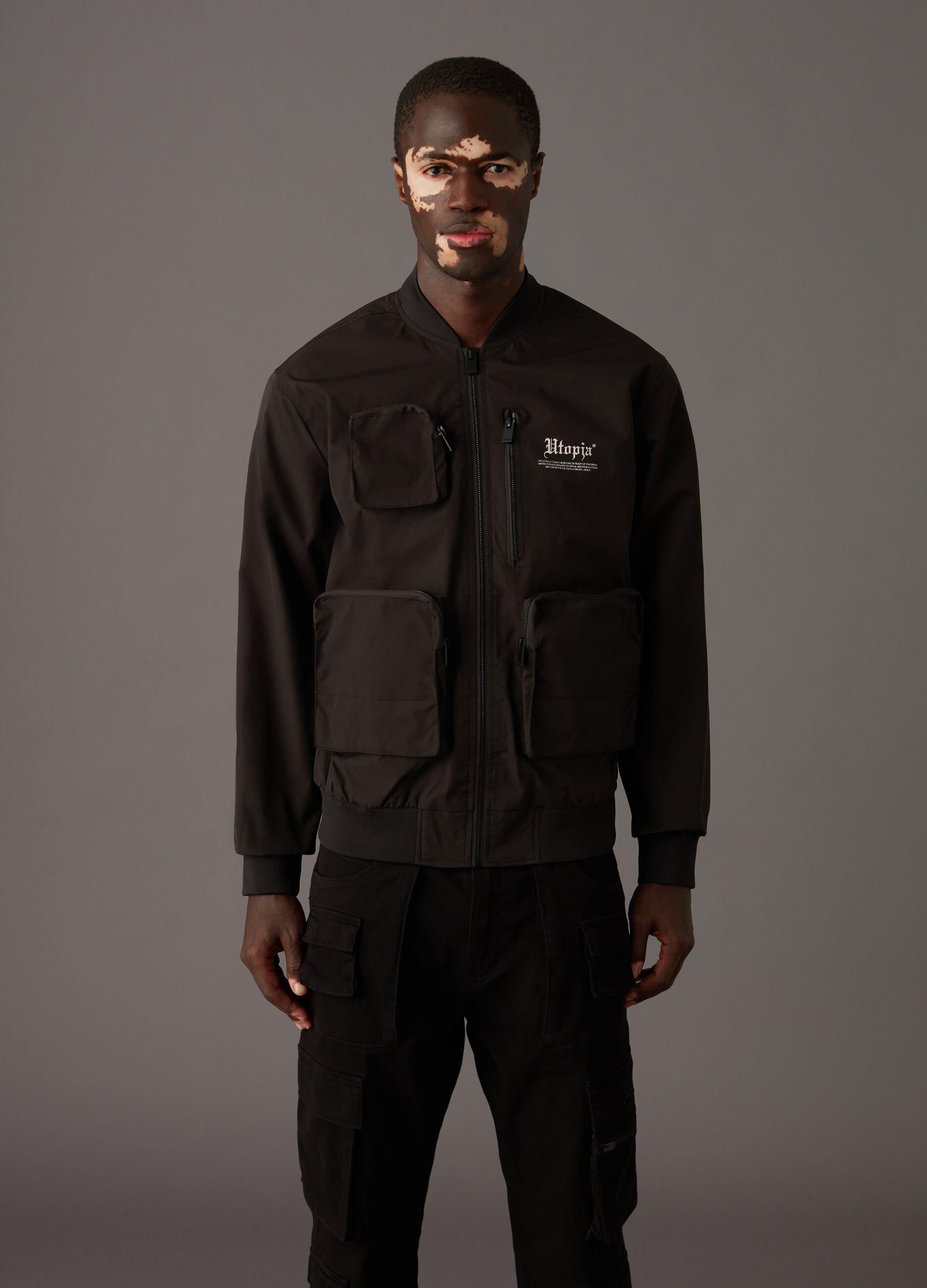Bomber Cargo Jacket Black_2