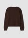 Brown crew-neck cardigan in pure cashmere_2