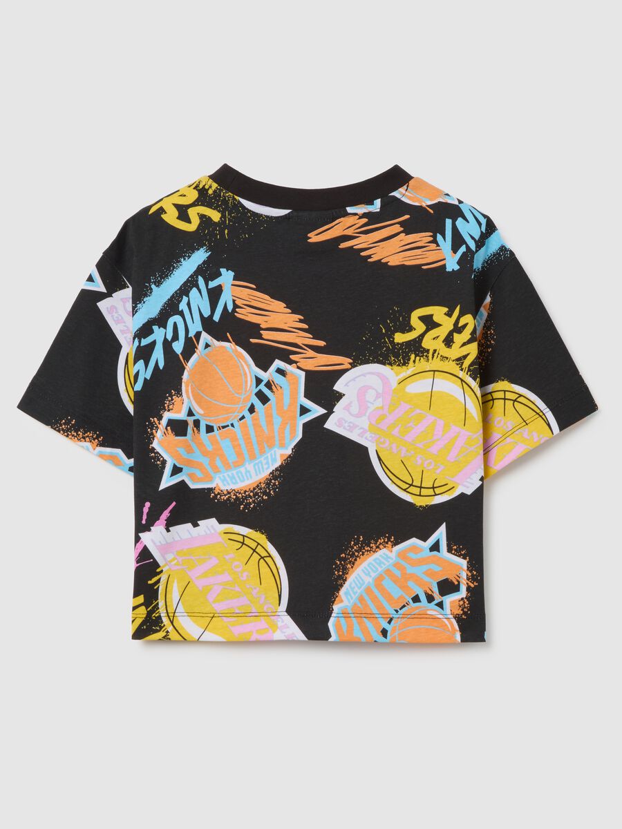 T-shirt da ragazze in puro cotone multicolor regular fit con stampa vivace_4