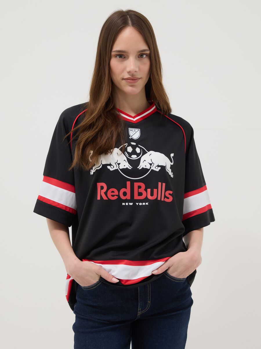 Multicolour pure cotton oversized fit Red Bulls T-shirt_1
