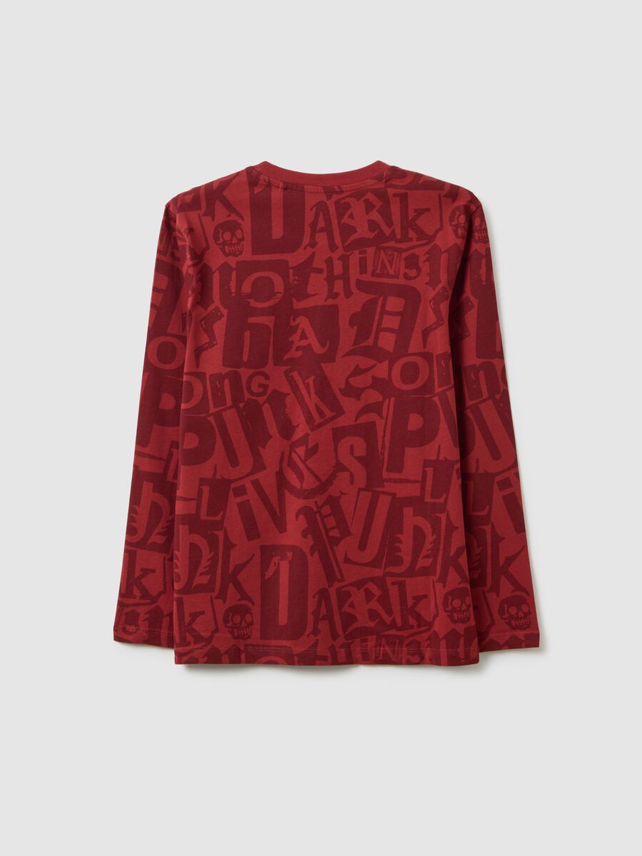 T-shirt rossa da  ragazzo in puro cotone regular fit_1