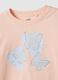 Pink pure cotton t-shirt with butterflies for girls_2