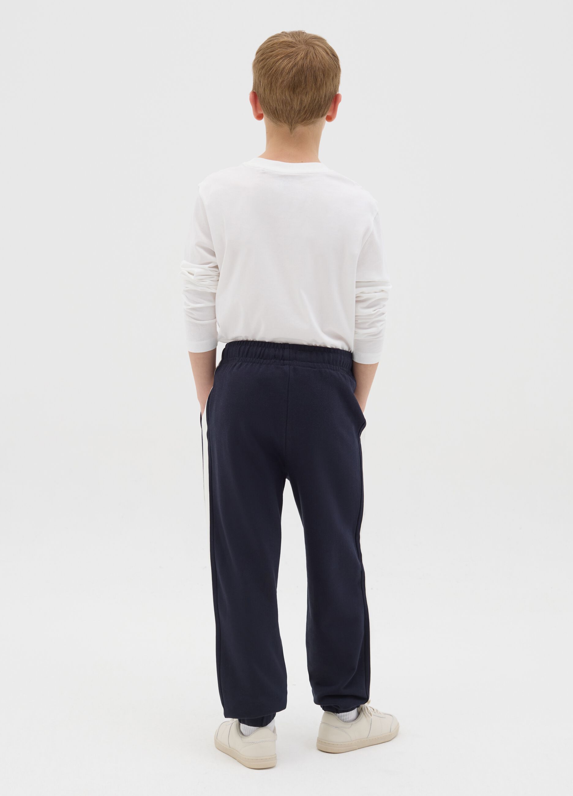 Joggers with contrasting bands and "Champs Crew” print