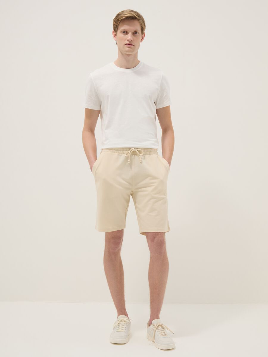 Bermuda in misto cotone beige regular fit_0