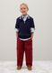 Children's Red Cotton Stretch Baggy Trousers_0