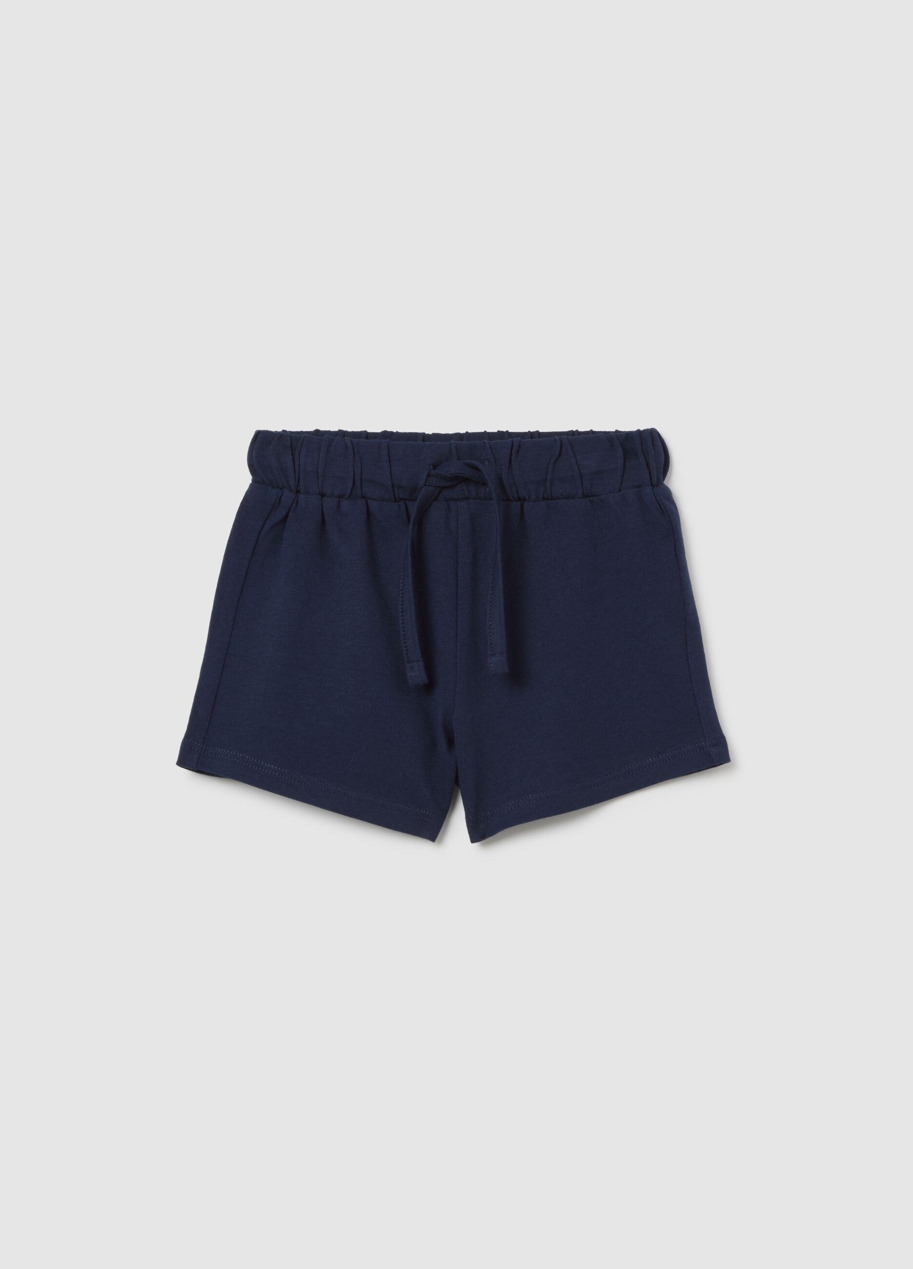 Girls’ blue shorts in 100% cotton with regular fit