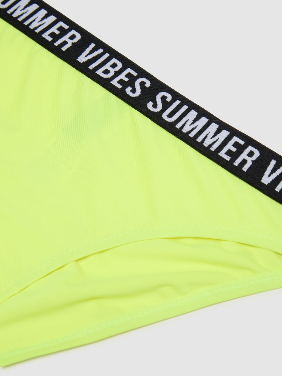 Girls' yellow stretch fabric bikini_3