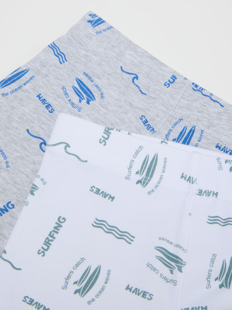 Multipack cinque boxer blu e verde con stampa_3