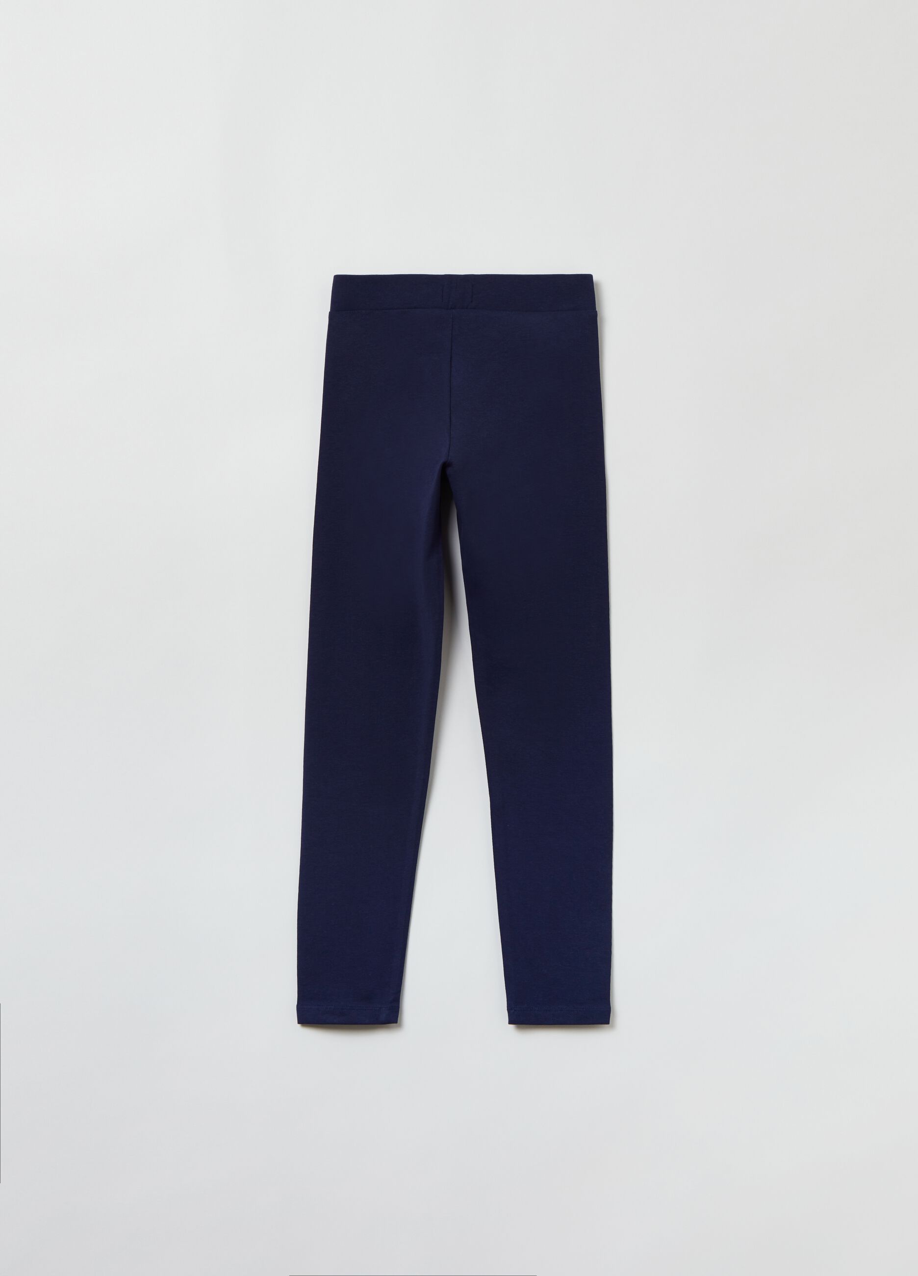 Leggings in cotone stretch con stampa_1