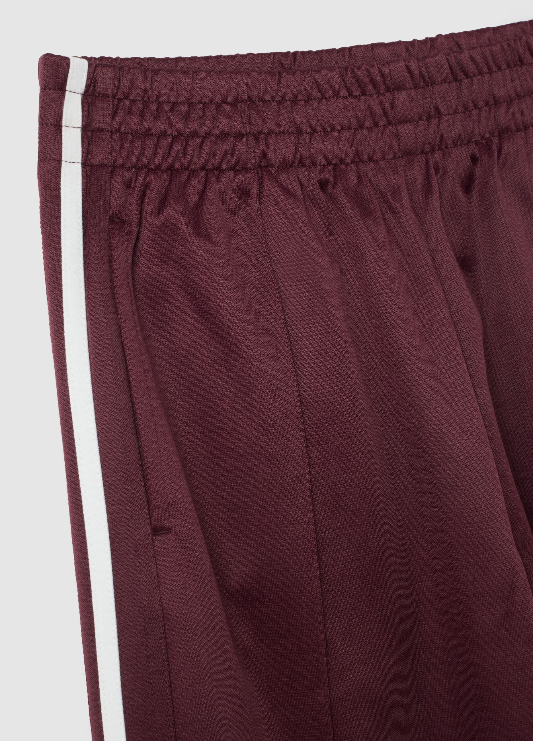 Pantaloni in misto cotone rossi relaxed fit