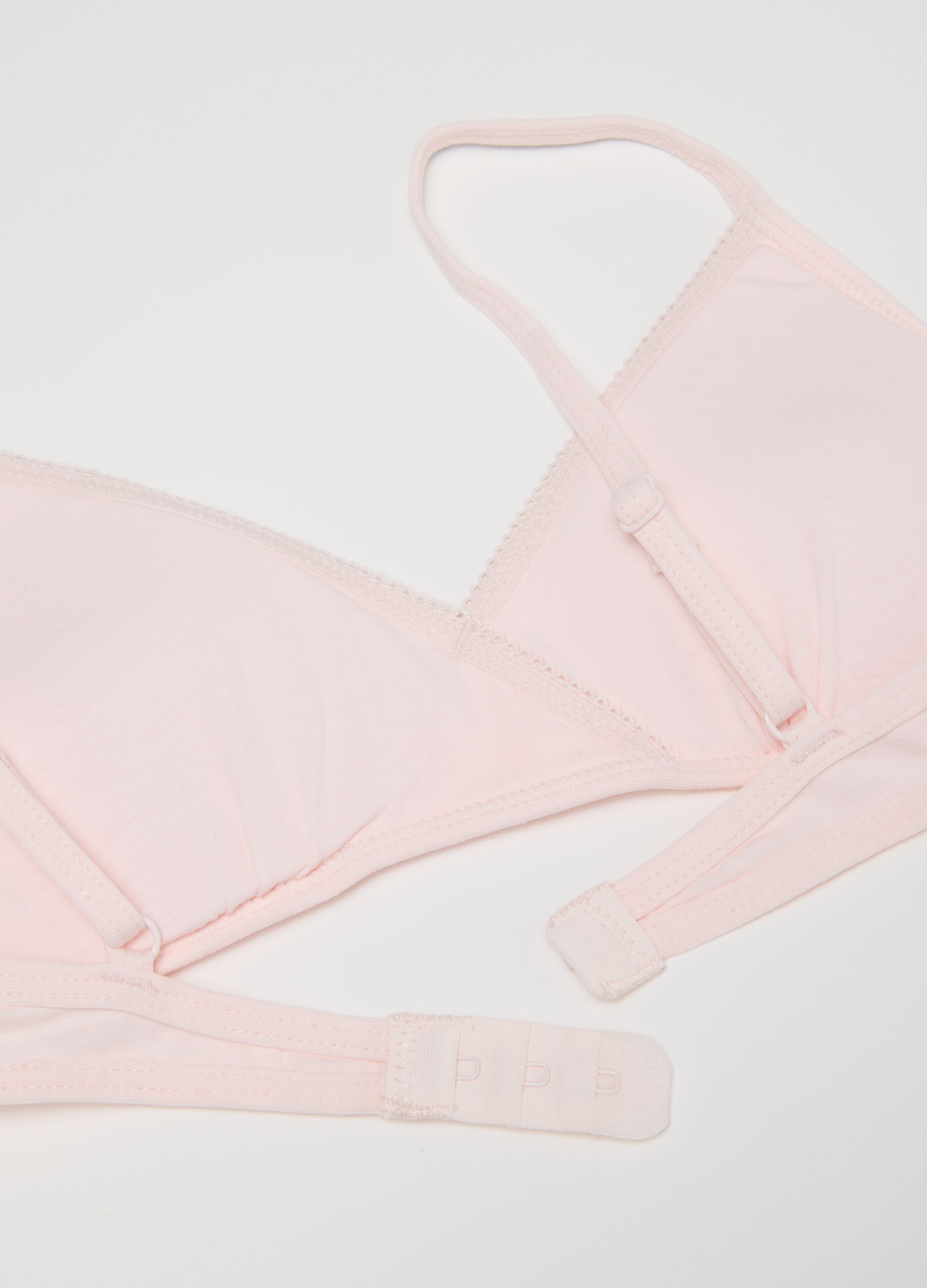 Girls' Pink Cotton Regular Fit Bra
