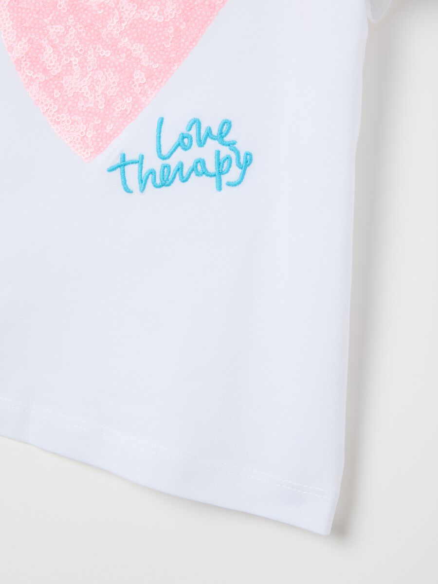Girls' white stretch cotton T-shirt_2