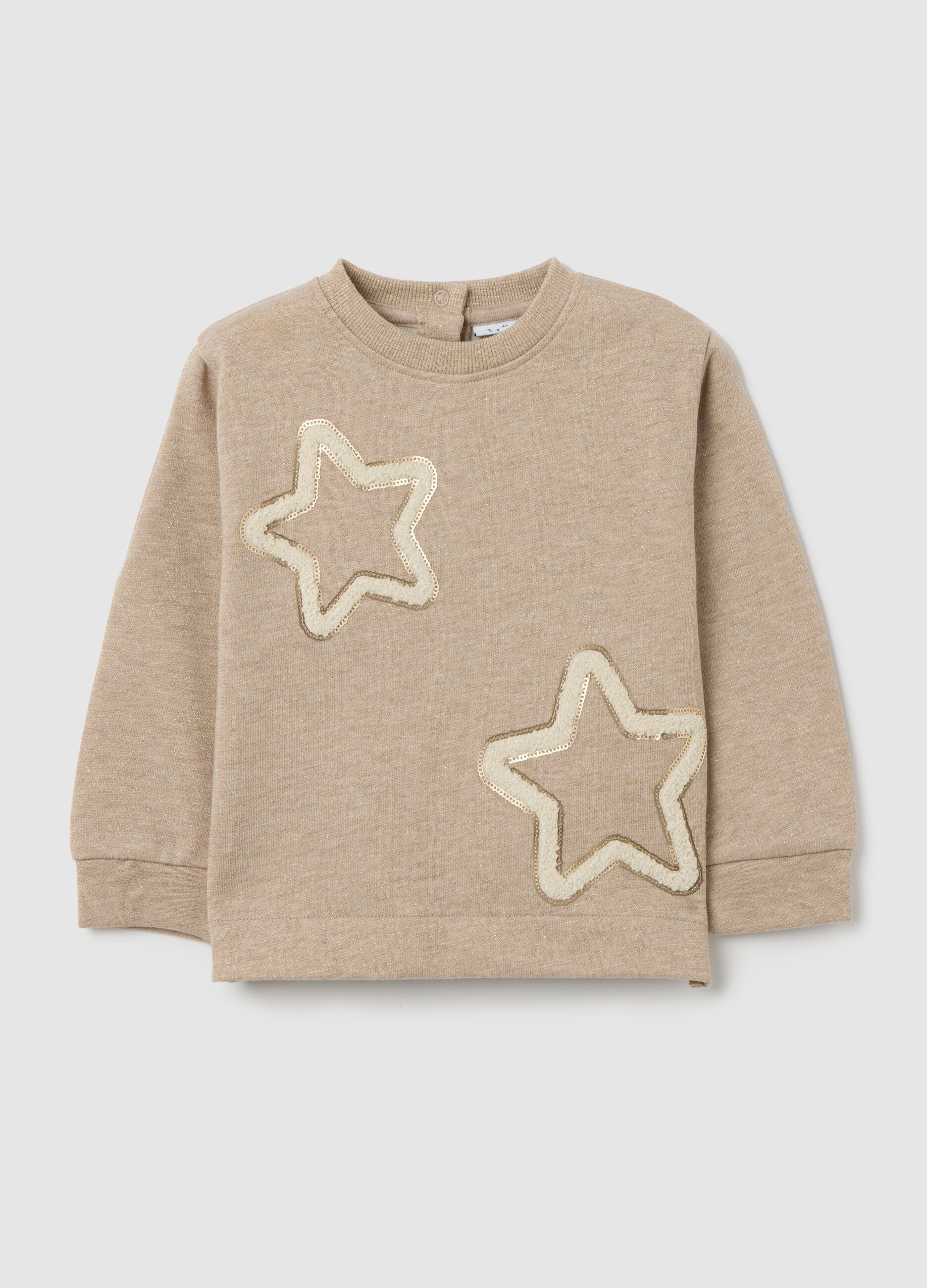 Beige sweatshirt with stars