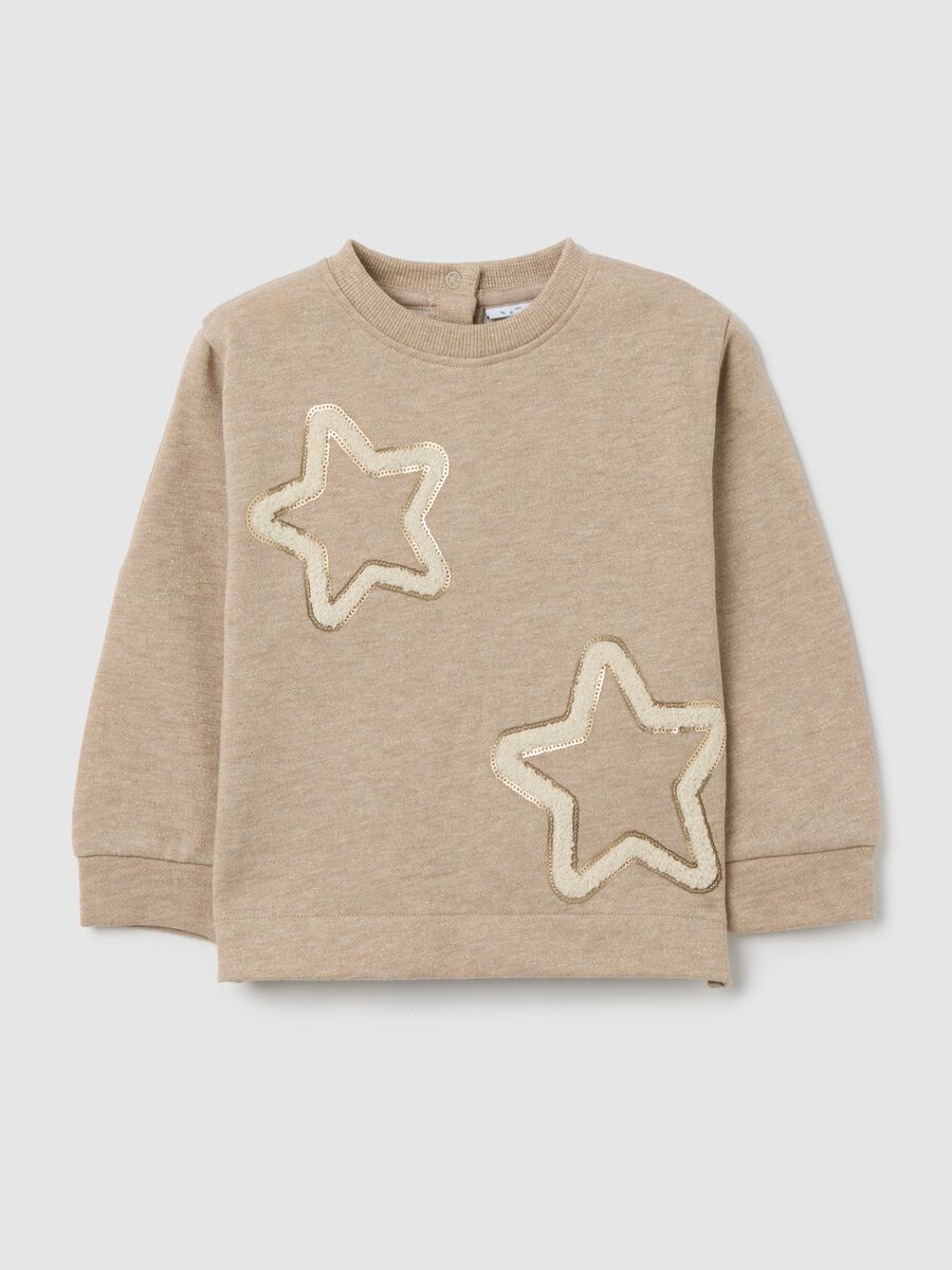 Beige sweatshirt with stars_0