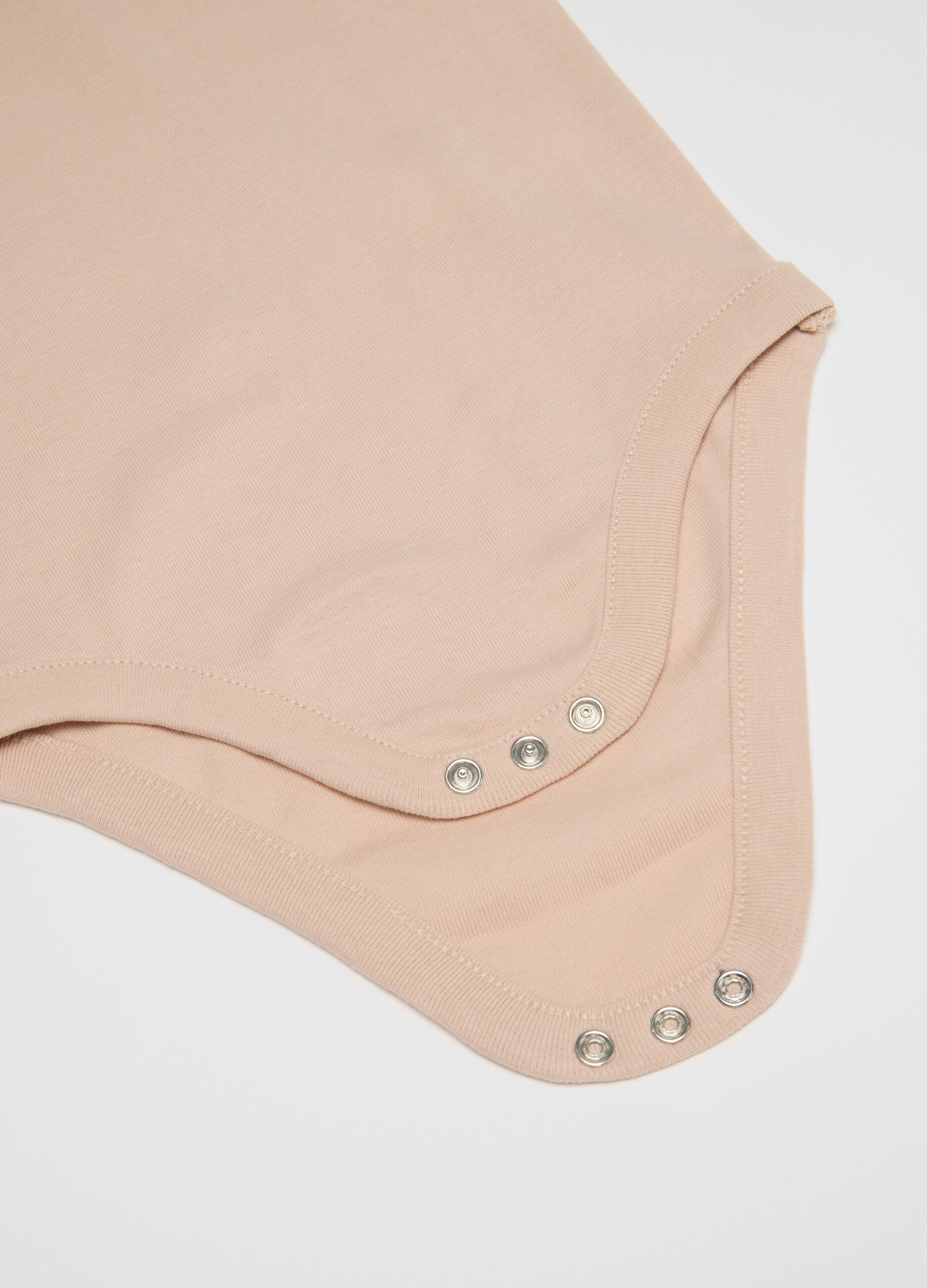 Baby girl's beige pure cotton bodysuit tripack