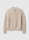 Mock neck pullover with half zip_3